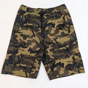 Tony Hawk Men Elastic Waist Cotton Shorts Stretch Twill Shorts Camouflage size S